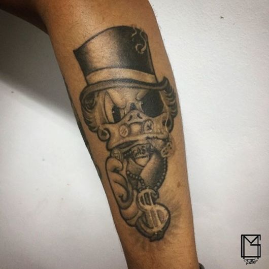 Uncle Scrooge Tattoo – 70 drawings of this beloved character!