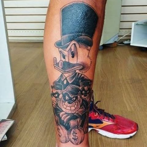 Uncle Scrooge Tattoo – 70 drawings of this beloved character!