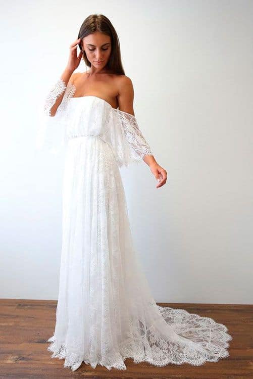Off-the-shoulder wedding dress – 51 models to ROCK!