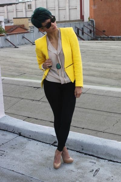 Yellow Blazer: +40 Cute Models and How to Wear Cor!