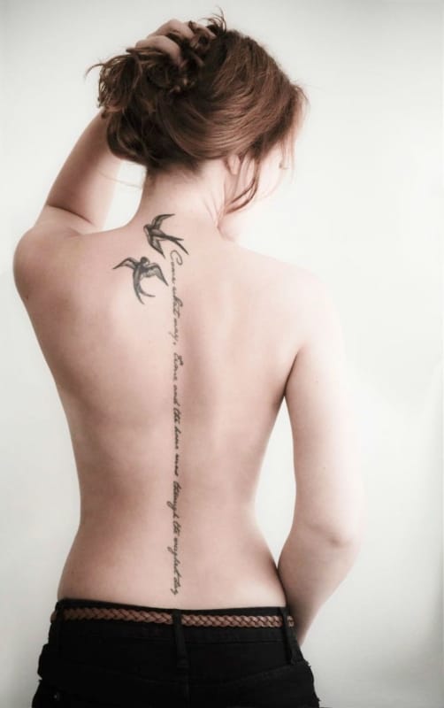 Tattoo on the COLUMN ➞ Does it hurt? + 60 fascinating tattoos!【2022】