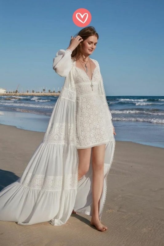 Vestido de novia para boda en la playa: ¡50 ideas increíbles!