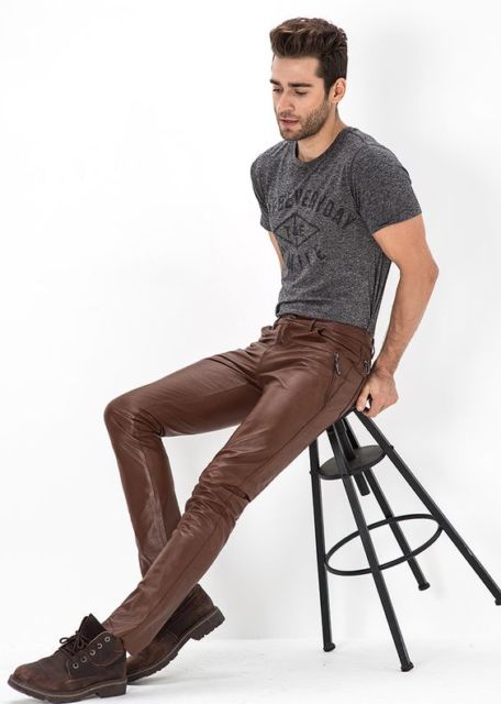 Pantalon en cuir homme - Comment assortir ? + 40 idées stylées !