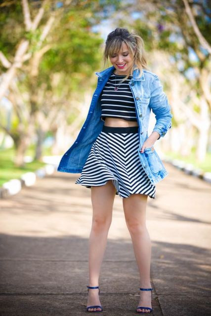 Striped Cropped: How to use it? 50 photos of stylish looks and models!