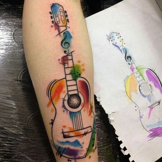 Guitar Tattoo – Meaning and Incredible Models to Inspire