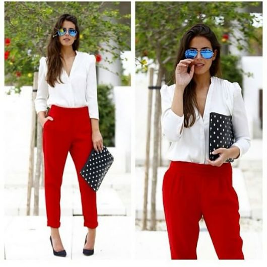 Pantalons rouges pour femmes : comment les porter et plus de 100 styles et looks