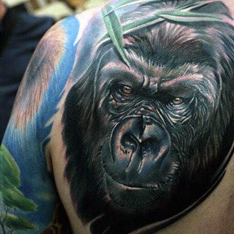 +30 INCREDIBILI tatuaggi di gorilla + Cosa significa il tatuaggio?