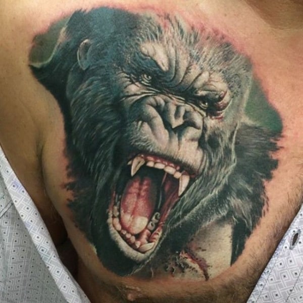 +30 INCREDIBILI tatuaggi di gorilla + Cosa significa il tatuaggio?