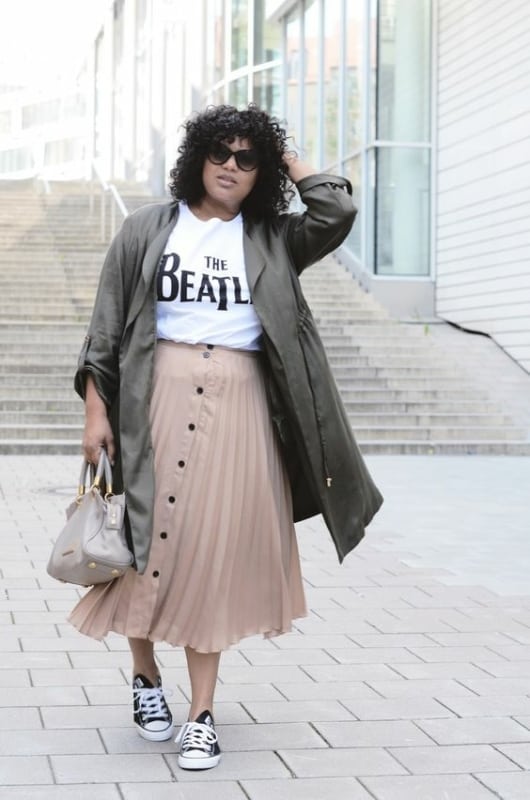 Plus Size Pleated Skirt: +41 Sensational Models and Looks!