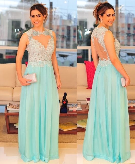 Vestido de fiesta azul Tiffany: ¡cómo combinar y 73 hermosas modelos!