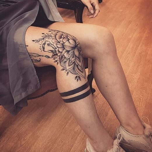 Más de 50 ideas de 【TATUAJE DE RODILLA】 ➞ ¡Tatuajes increíbles!