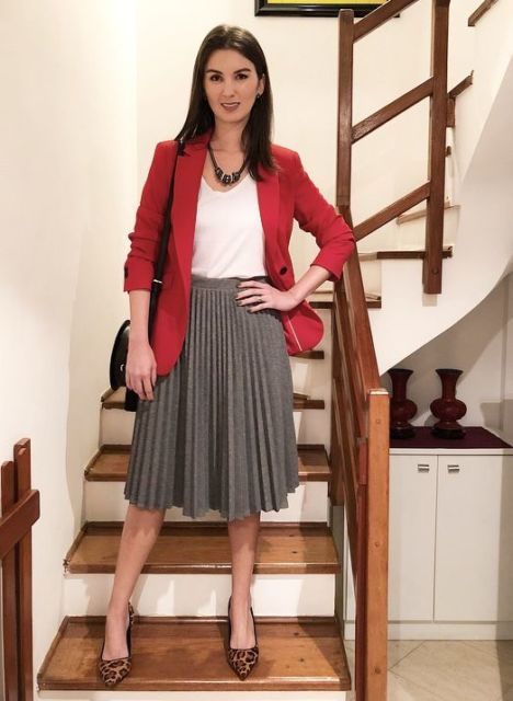 Blazer rosso - Impara come comporre 47 look affascinanti!