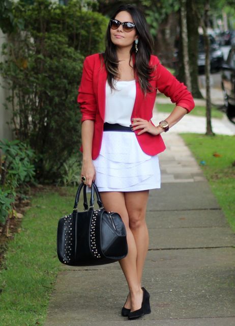 Blazer rojo: ¡aprende a componer 47 looks encantadores!