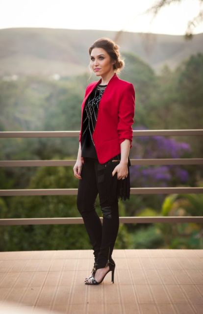 Red Blazer – Learn How to Compose 47 Charming Looks!