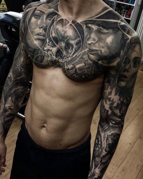 Tatuaje de pecho masculino: ¡100 ideas y diseños espectaculares!