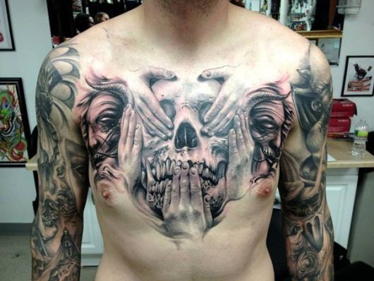 Tatuaje de pecho masculino: ¡100 ideas y diseños espectaculares!