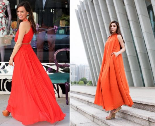 ORANGE DRESS: 30 models and amazing looks!