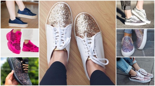 Glitter sneakers: 42 gorgeous models + Wearing tips!