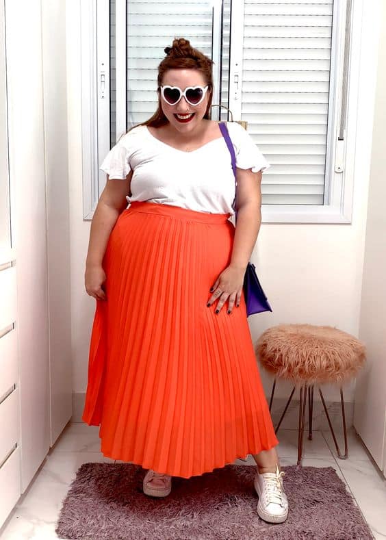Falda de tallas grandes: ¡+44 looks, tipos y modelos increíbles!