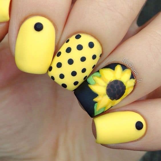 Vernis à Ongles Jaune – 37 Belles idées d'ongles décorés de couleur !