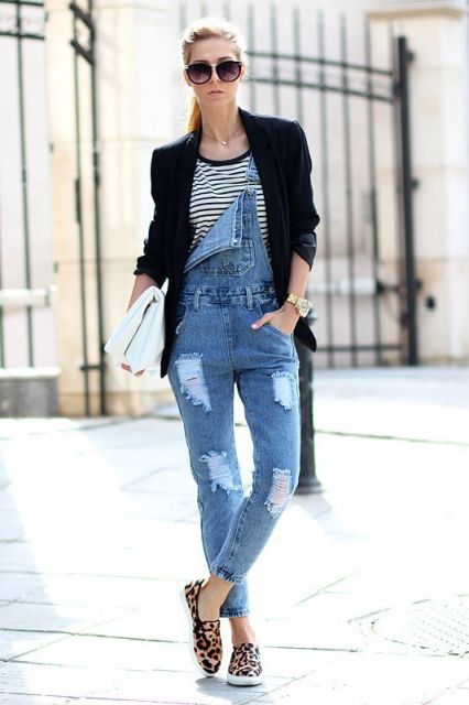 Salopette jeans : comment l'utiliser ? Modèles et 100 looks parfaits !