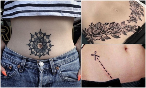 Tatuaggio ventre femminile » + 60 Idee e belle foto!