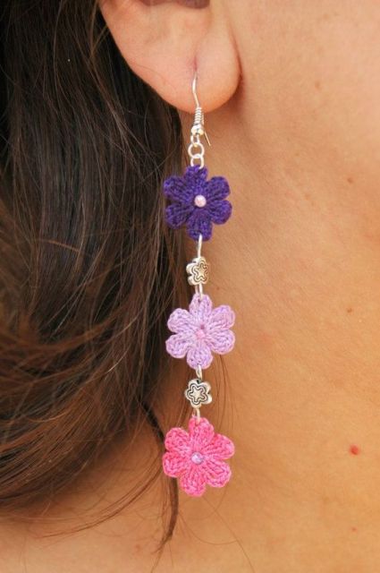 Boucles d'oreilles au crochet : 52 modèles magnifiques + graphiques étape par étape.