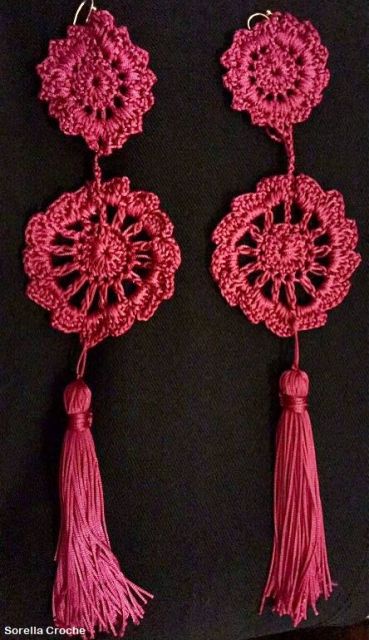 Boucles d'oreilles au crochet : 52 modèles magnifiques + graphiques étape par étape.