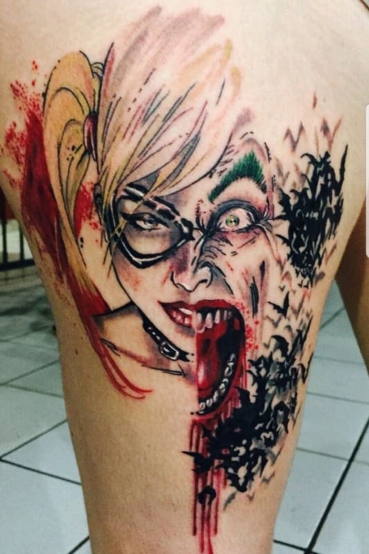 ARLEQUINA Tattoo: +70 Impresionantes Ideas y Tatuajes!