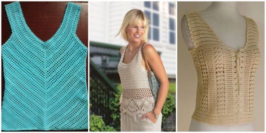 Crochet Tank Top - 42 beaux modèles et tutoriels de bricolage avec des graphiques!