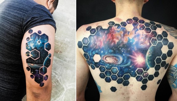 Univers / Galaxy Tattoo – 40 idées belles et inspirantes !