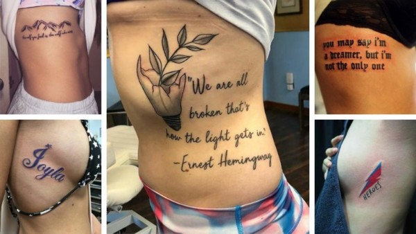 Phrases sur les côtes – 40 tatouages ​​écrits pour vous inspirer !