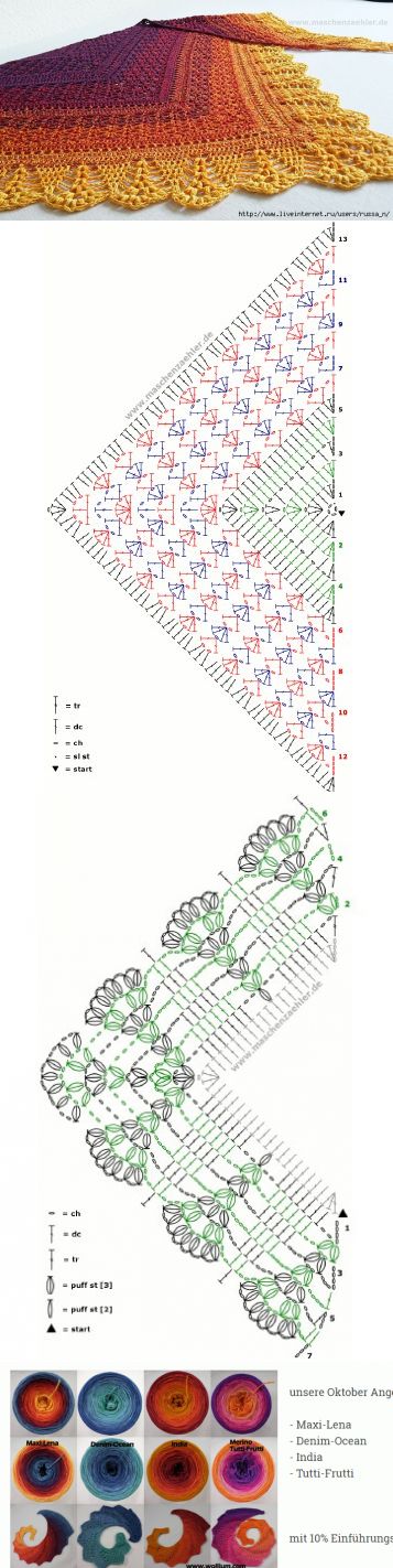 Châle au crochet - 57 modèles merveilleux et comment le faire étape par étape !