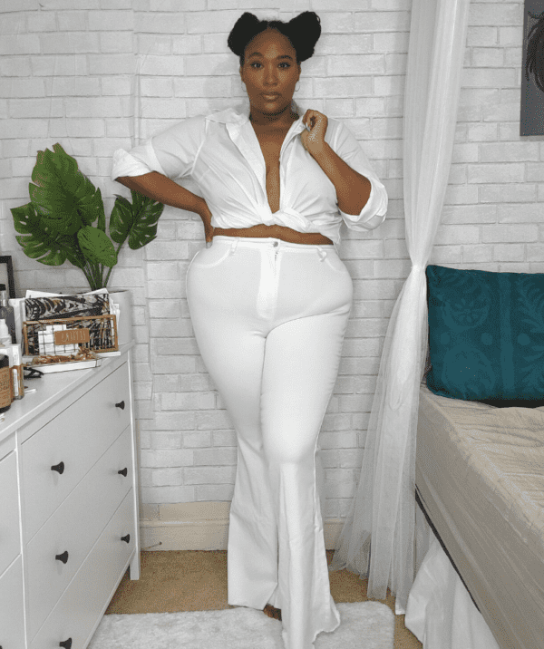 Pantalon blanc grande taille : +37 modèles incroyables et comment l'utiliser !