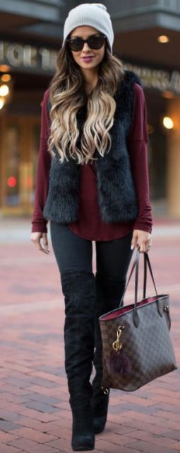 Come indossare un gilet nero - 42 look femminili totalmente affascinanti!