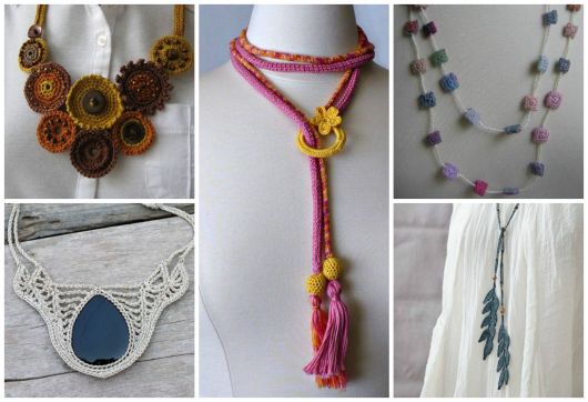 Crochet necklace: 53 beautiful patterns + charts and recipes!