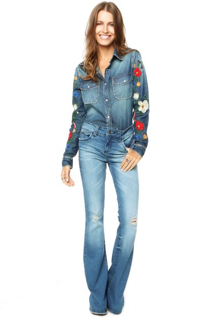 Camisa de jeans para mujer: ¡cómo usarla con 55 looks increíblemente hermosos!