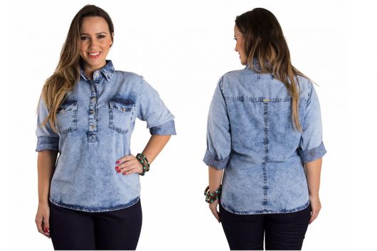 Camisa de jeans para mujer: ¡cómo usarla con 55 looks increíblemente hermosos!