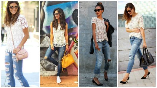 Lace blouses: 60 inspirations on how to wear them!