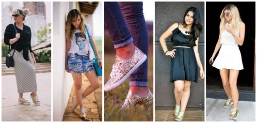 Sneakers metallizzate oro: marche, prezzi e idee per look completi!