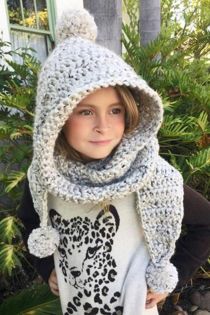 Hooded scarf: templates and tutorials with graphics and recipes!