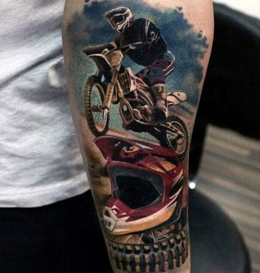 Motocross Tattoo: 25 Great Ideas to Use as Inspiration!