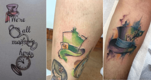 +40 fantastiques tatouages ​​​​de Mad Hatter pour vous inspirer!