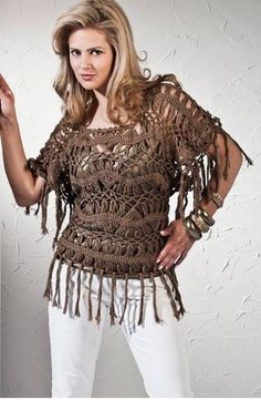 30 Crochet Blouses with Fringe: Learn to Combine!