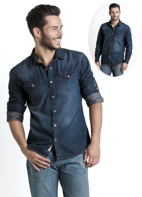 MEN'S JEANS SHIRT: How to wear it, models and looks