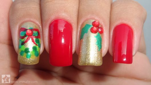 Ongles décorés pour Noël : étape par étape et plus de 80 idées !