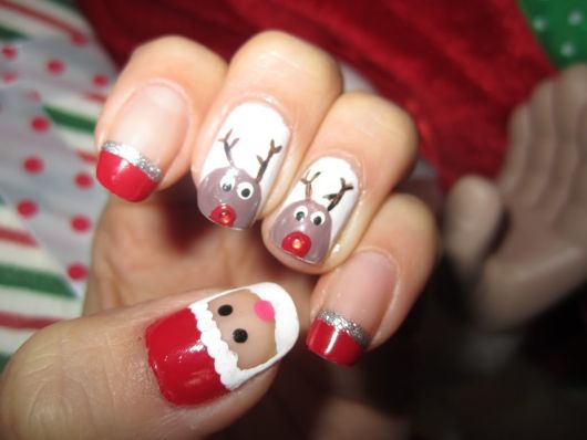 Decorated Nails for Christmas: Step by step and 80+ ideas!