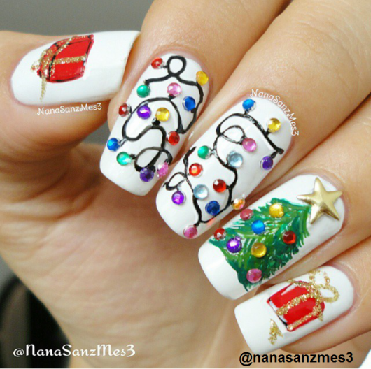 Ongles décorés pour Noël : étape par étape et plus de 80 idées !