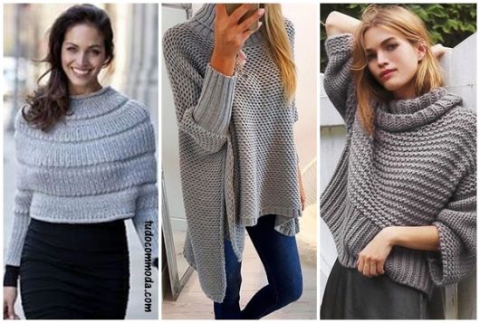 Poncho à tricoter - Comment le porter avec 62 looks et tutoriels étape par étape !