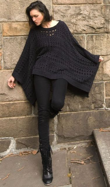 Knitting Poncho – How to Wear it with 62 Looks & Step by Step Tutorials!